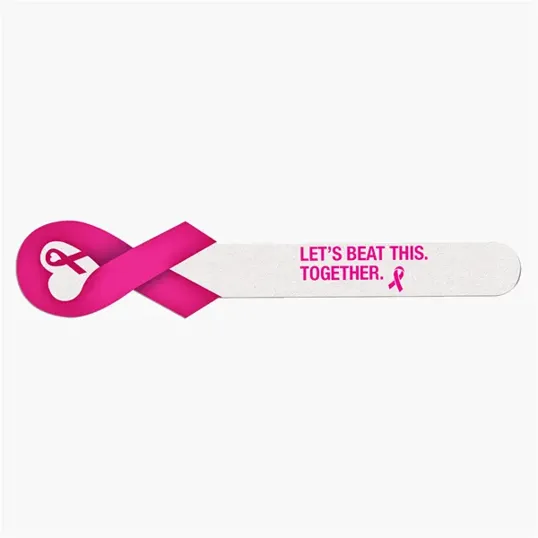 Ribbon-Shaped Emery Board for Breast Cancer Awareness — view 2